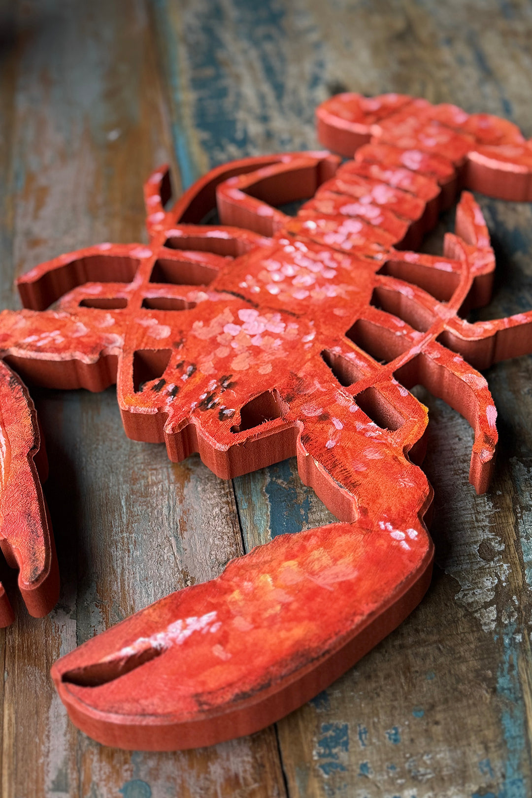 Håndmalet træhummer