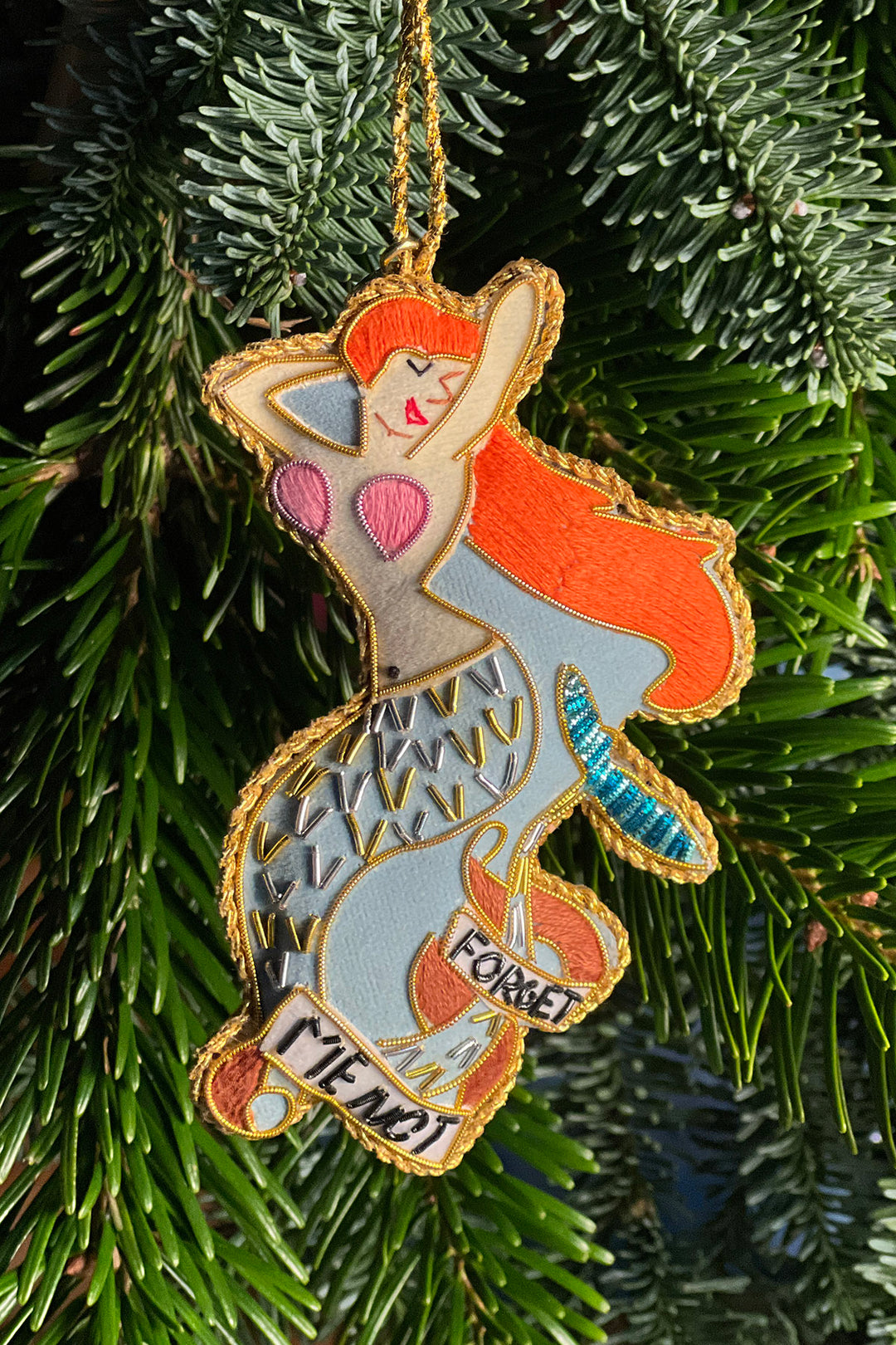 Weihnachtsanhänger - Meerjungfrau "Forget Me Not"