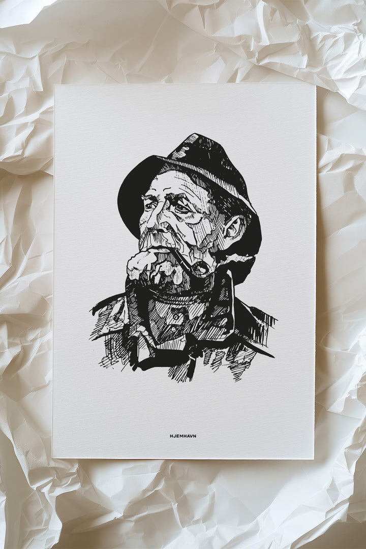 Miniposter/Card "Fiskeren aka. Chefen"