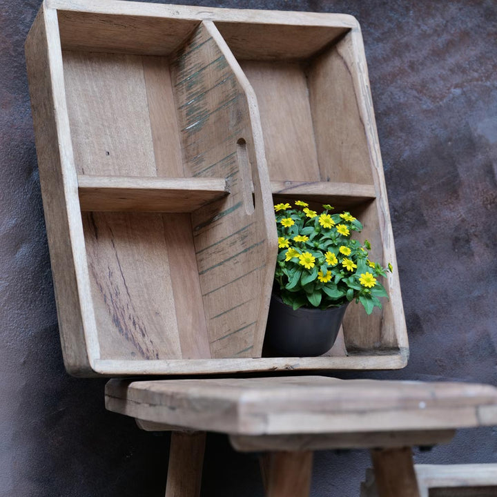 Træbakke med greb - Genbrugstræ