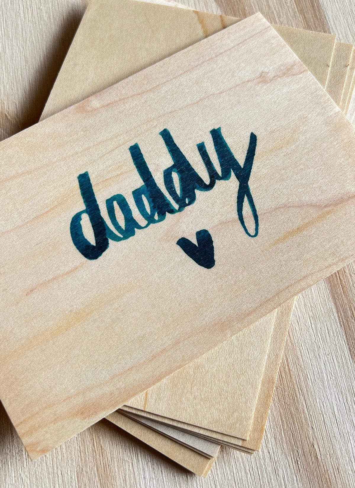 Holzpostkarte „Daddy“