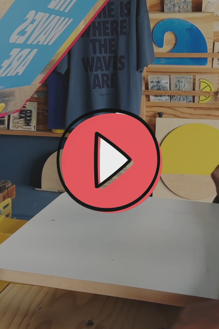 Heavy Weight Boxy Tee "Home" - Blue