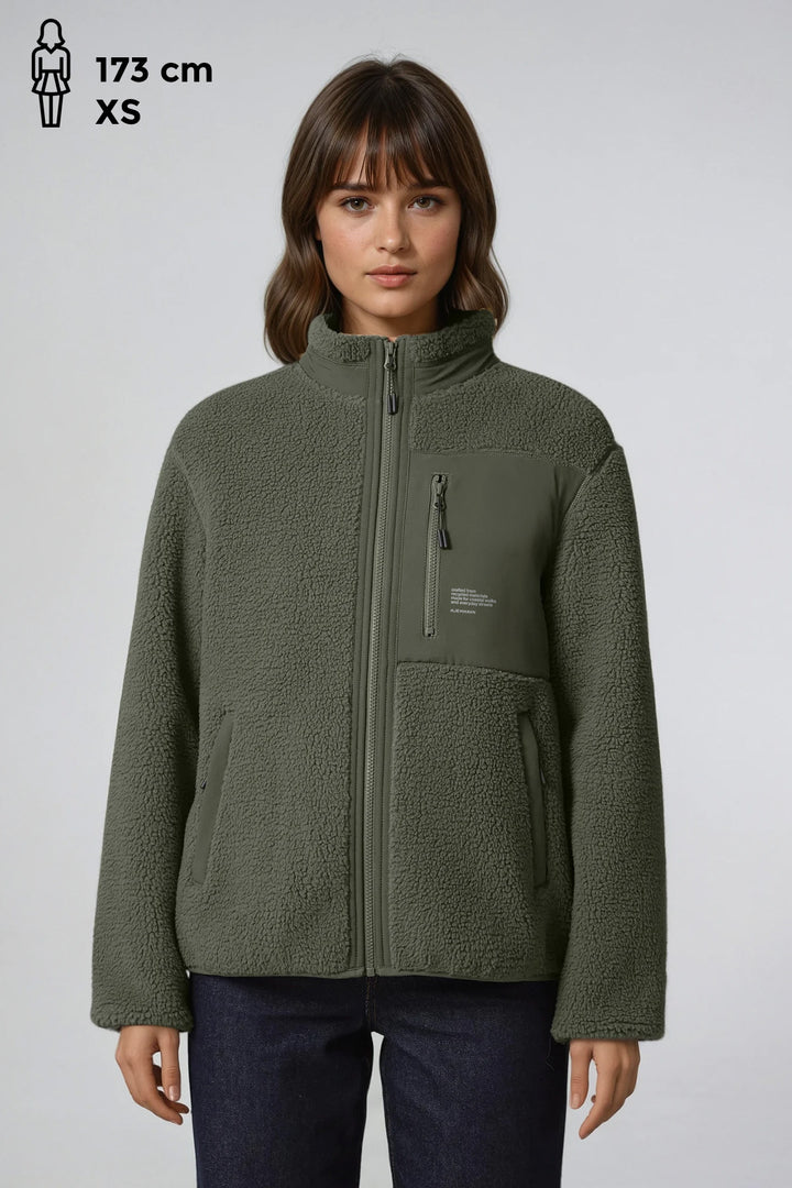 Sherpa Jacket - Green Khaki