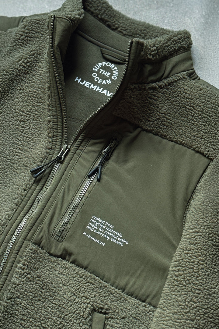 Sherpa Jacket - Green Khaki