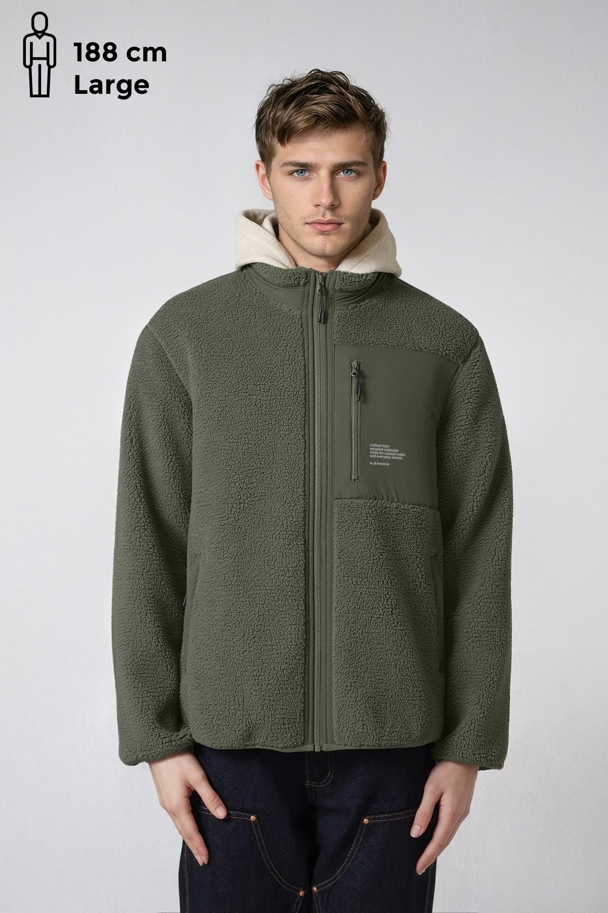 Sherpa Jacket - Green Khaki
