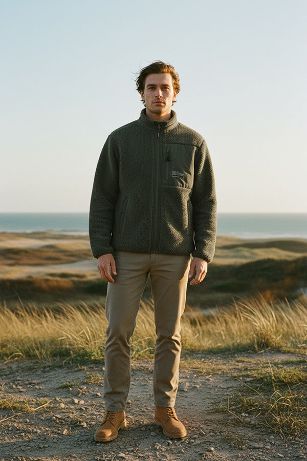 Sherpa Jacket - Green Khaki