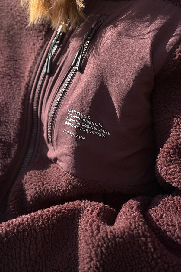 Sherpa Jacket - Red Brown