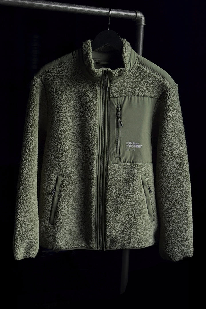 Sherpa Jacket - Green Khaki