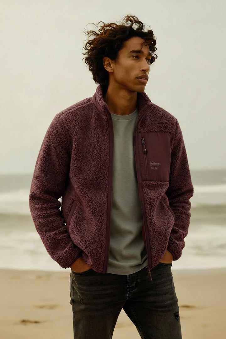 Sherpa Jacket - Red Brown