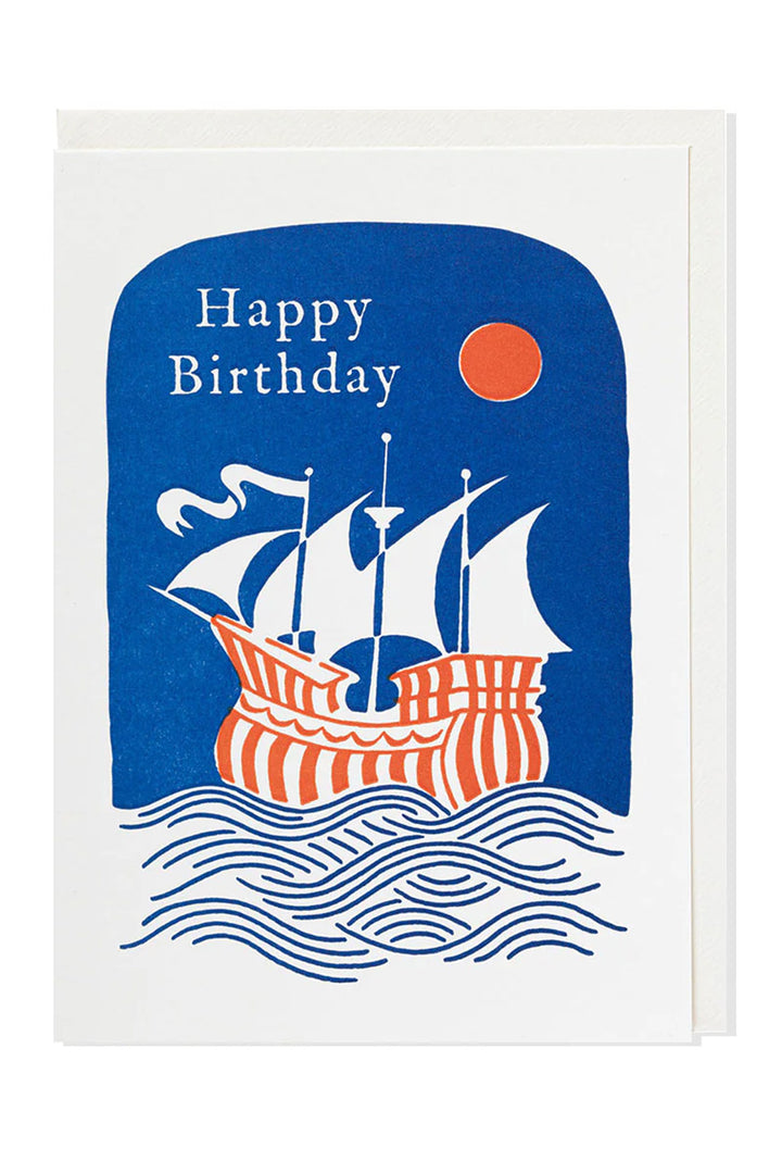 Greeting Card "Happy Birthday Ship"