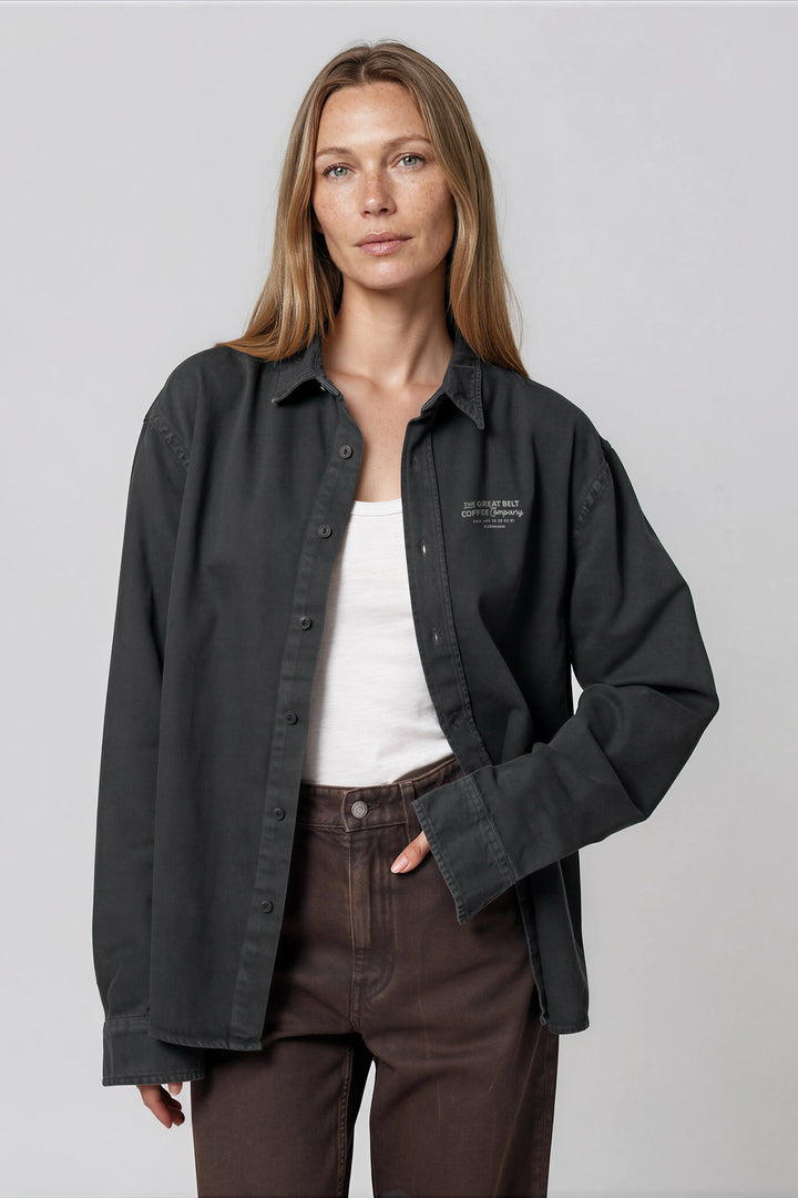 Cotton Twill Shirt "Færgekaffe"
