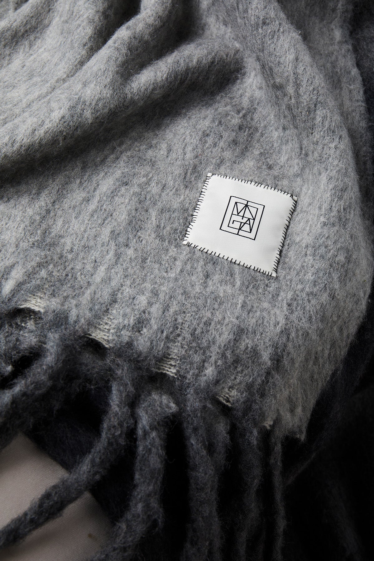 Wool Blend Blanket - Grey