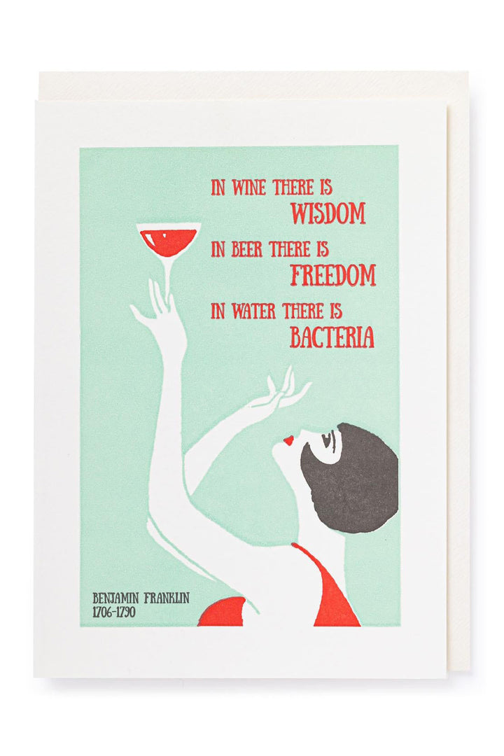 Greeting Card "Wine and Wisdom"