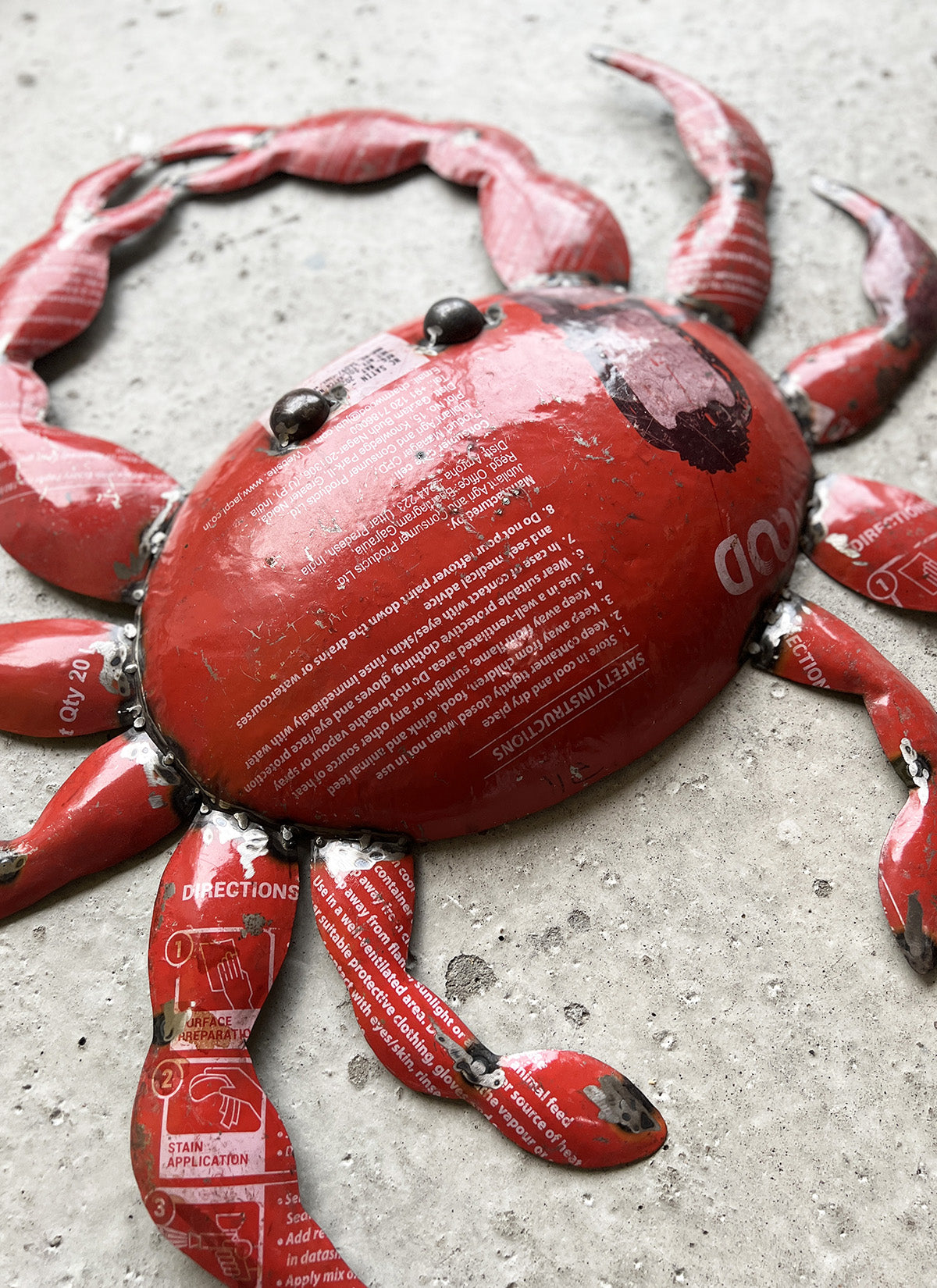 Krabbe - Recyceltes Metall