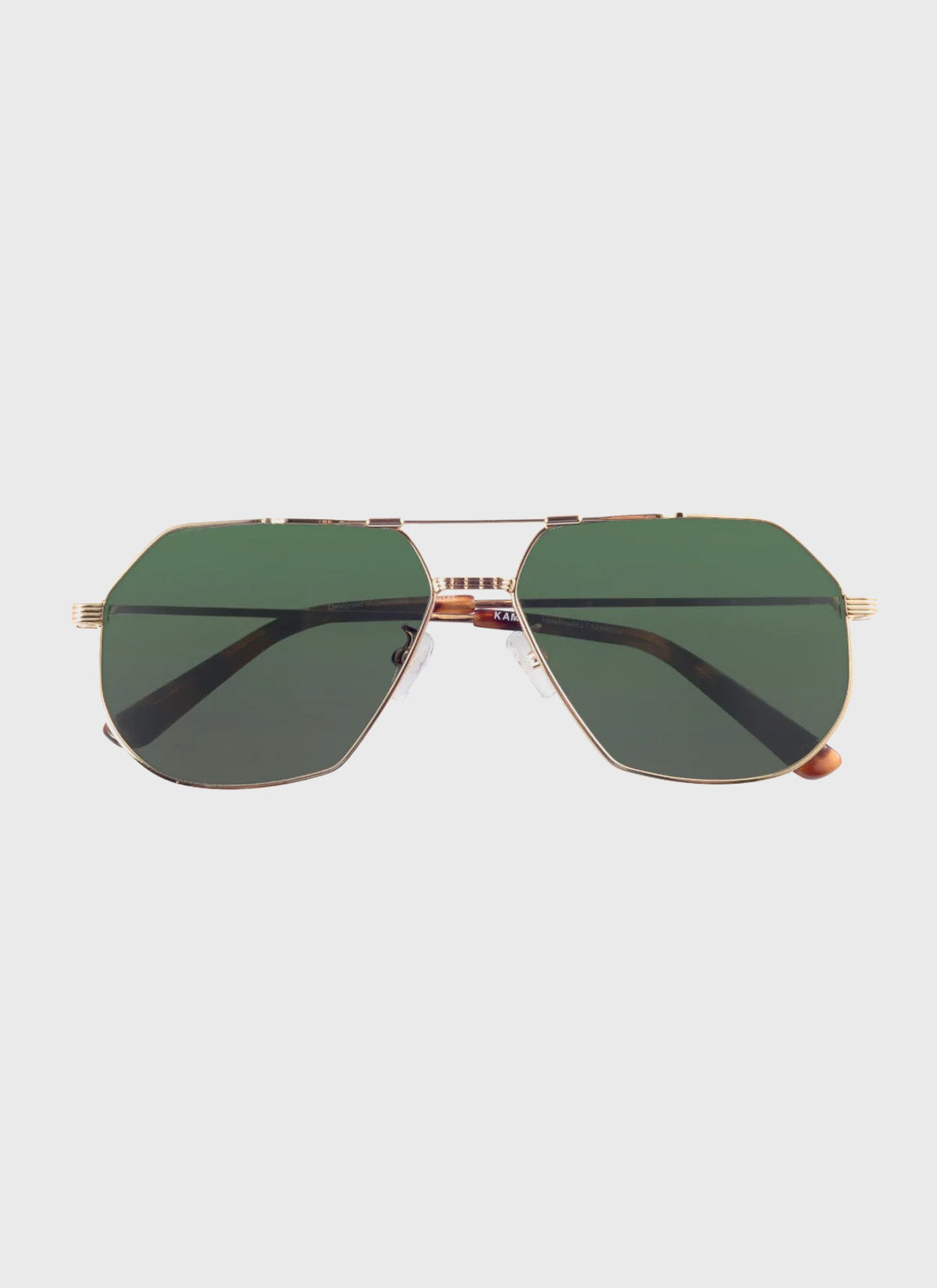 Solbrille: Race - Gold Metal/Green