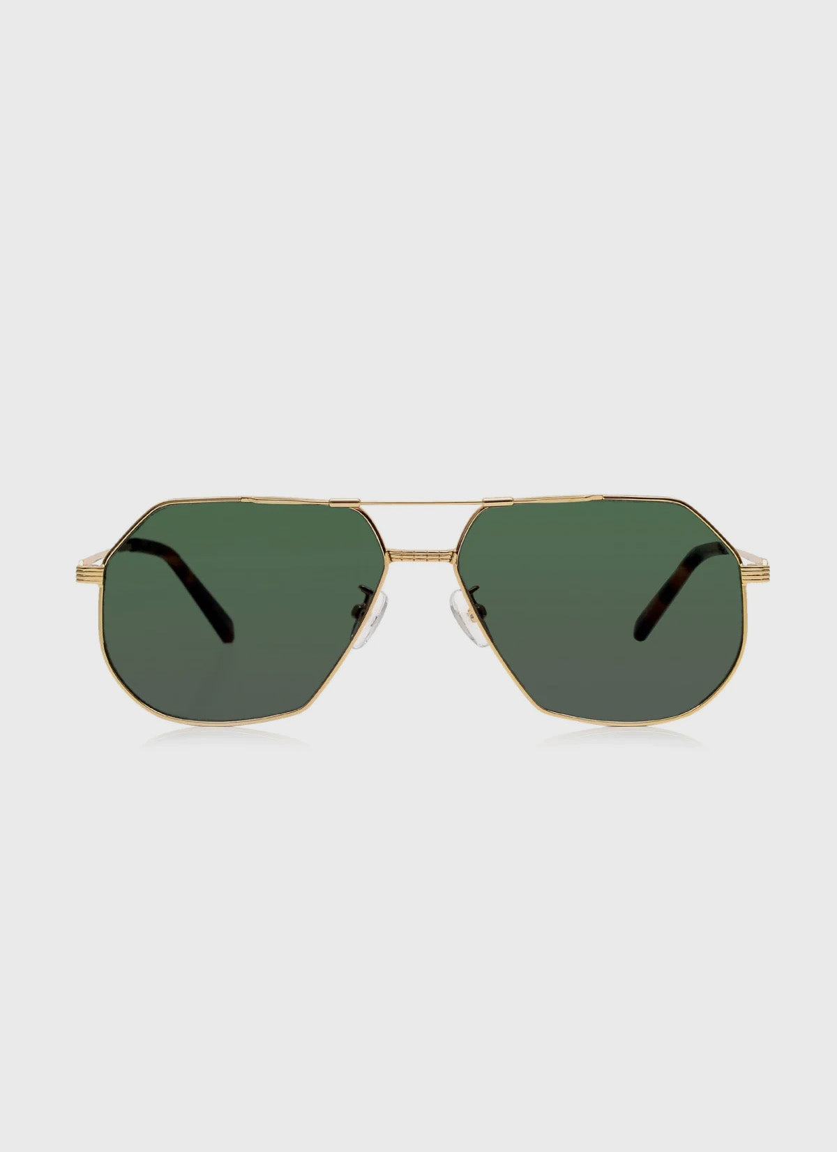 Solbrille: Race - Gold Metal/Green